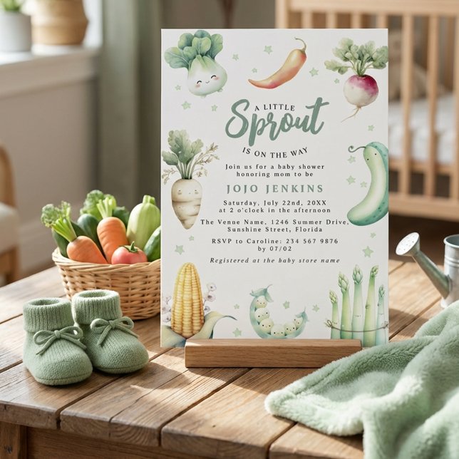 A Little Sprout Baby shower Invitation (Créateur téléchargé)