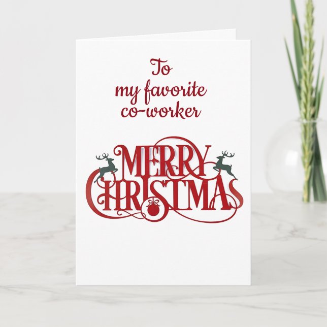 **À MA CARTE DE VACANCES DE COTRAVAILLEURS PRÉFÉRÉ (Devant)