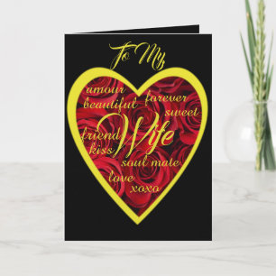 À ma femme belle carte de mots