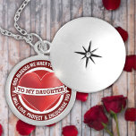 À Ma Fille Coeur Dieu M'A Béni Collier Rond<br><div class="desc">Montrez à votre fille combien vous êtes reconnaissant de l'avoir dans votre vie avec ce collier chaleureux. Il comporte un pendentif rond avec les mots "À ma fille : Dieu m'a béni quand tu es né. Je vous aimerai, vous protégerai et vous encouragerai." Le design du pendentif comprend également un...</div>