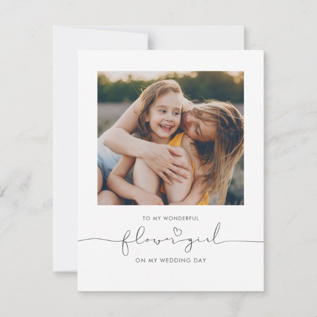 À Ma Fille Fleur Le Jour De Mariage Mignonne (Devant)