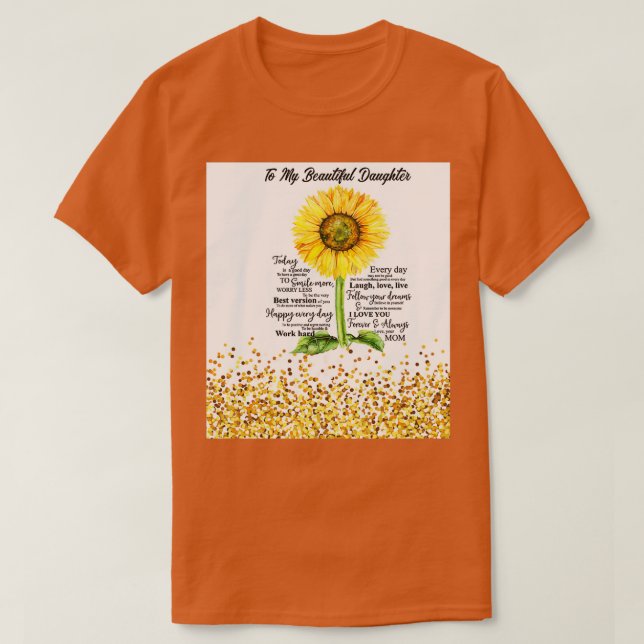 À ma fille Ours Mama Sunflower Classic TShirt (Design devant)