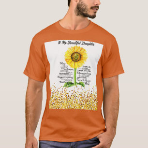 À ma fille Ours Mama Sunflower Classic TShirt