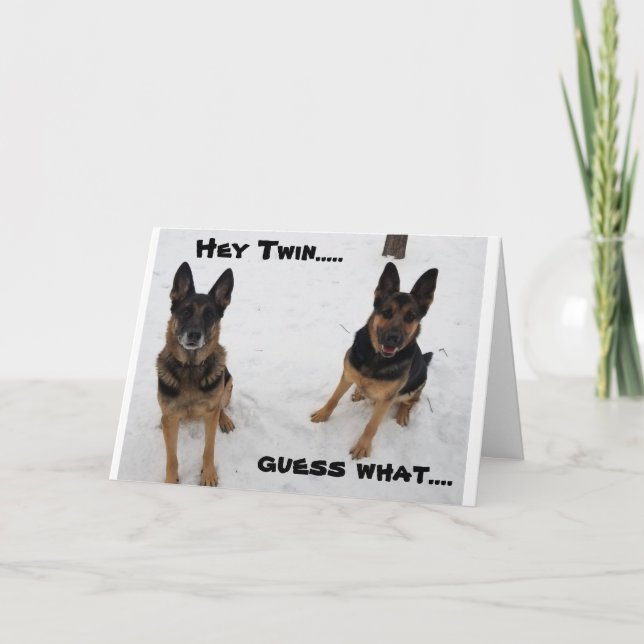 À MA « JUMELLE AÎNÉE » POUR VOTRE CARTE D'ANNIVERS (Devant)