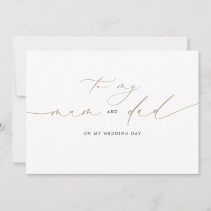 À Ma Maman Et À Mon Père Le Jour De Mariage Élégan