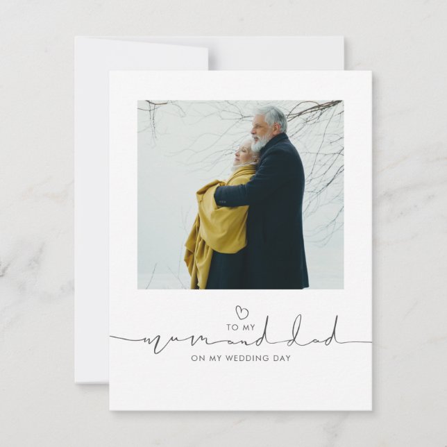 À ma maman et papa le jour de mon mariage Message  (Devant)