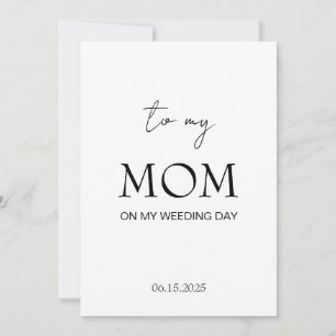 À ma Maman pour ma Carte du Jour de Mariage, Voitu