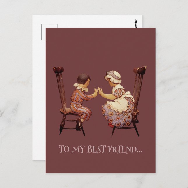 À MA MEILLEURE Carte postale AMIE (Devant / Derrière)