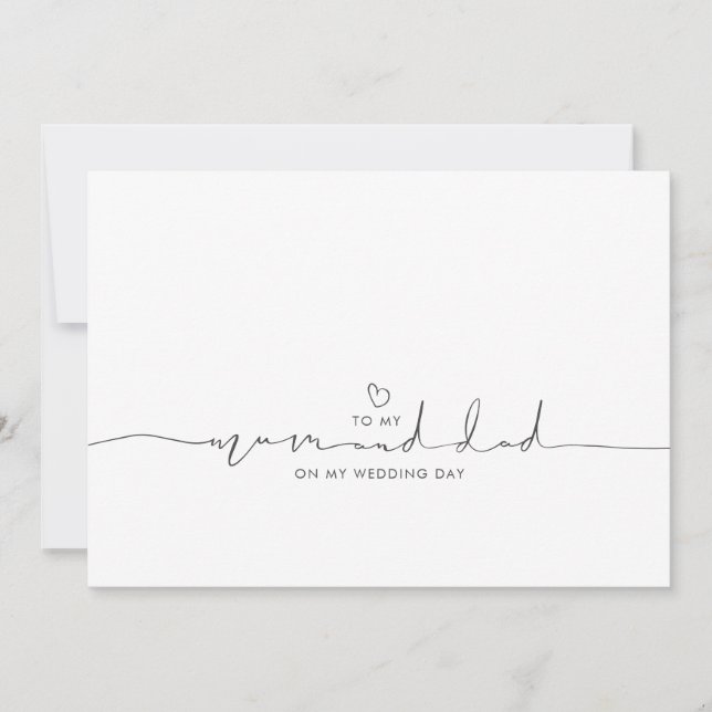 À ma mère et à mon père le jour de mon mariage (Devant)