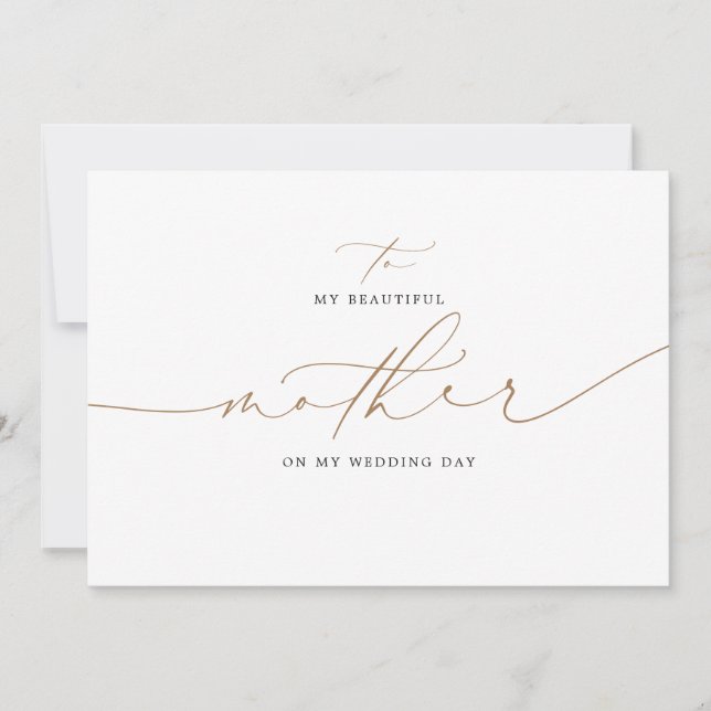 À ma mère le jour de mon mariage élégant (Devant)