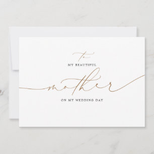 À ma mère le jour de mon mariage élégant