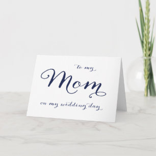 À ma mère sur ma carte de jour de mariage