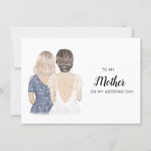 À ma mère sur ma carte du jour de mon mariage
