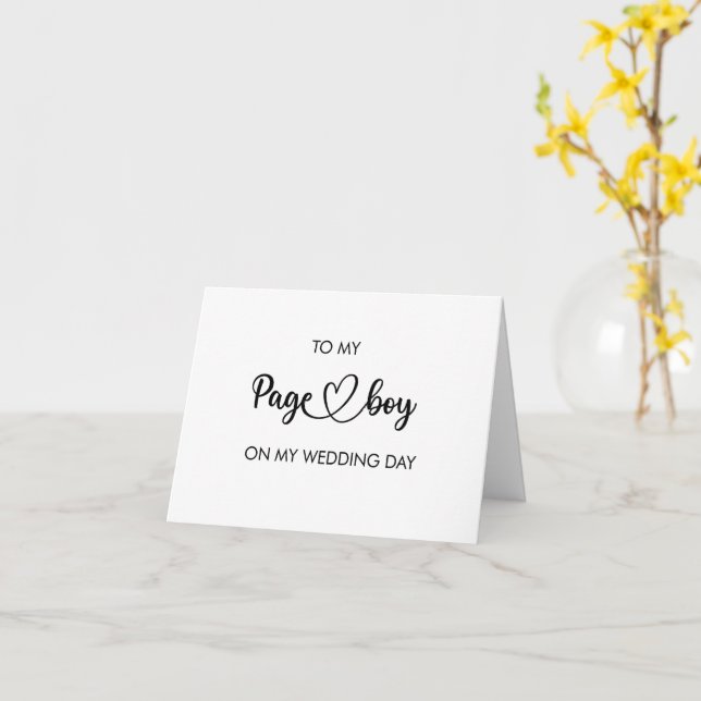 À ma page garçon sur ma carte pliée le jour de mon (Fleur jaune)