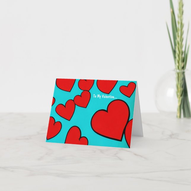 À ma Saint Valentin... Carte de vacances (Devant)