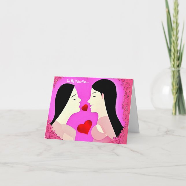 À ma Saint Valentin... Carte de vacances (Devant)