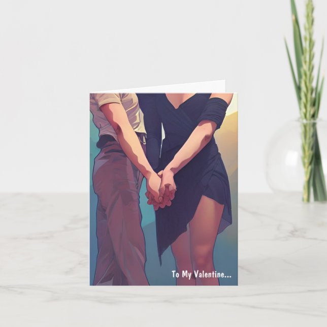 À ma Saint Valentin... Carte de vacances (Devant)