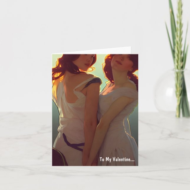 À ma Saint Valentin... Carte de vacances (Devant)