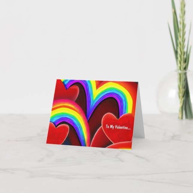À ma Saint Valentin... Carte de vacances (Devant)