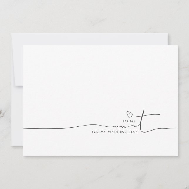 À ma tante Mariage Matin mignon Message (Devant)