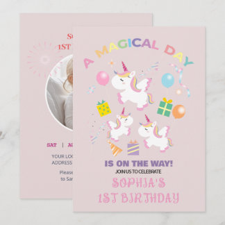 A Magical Unicorn Birthday Invitation
