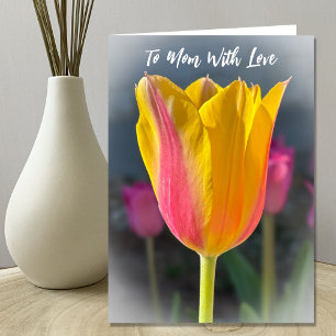 À maman Magnifique Tulip Carte de voeux de fête de