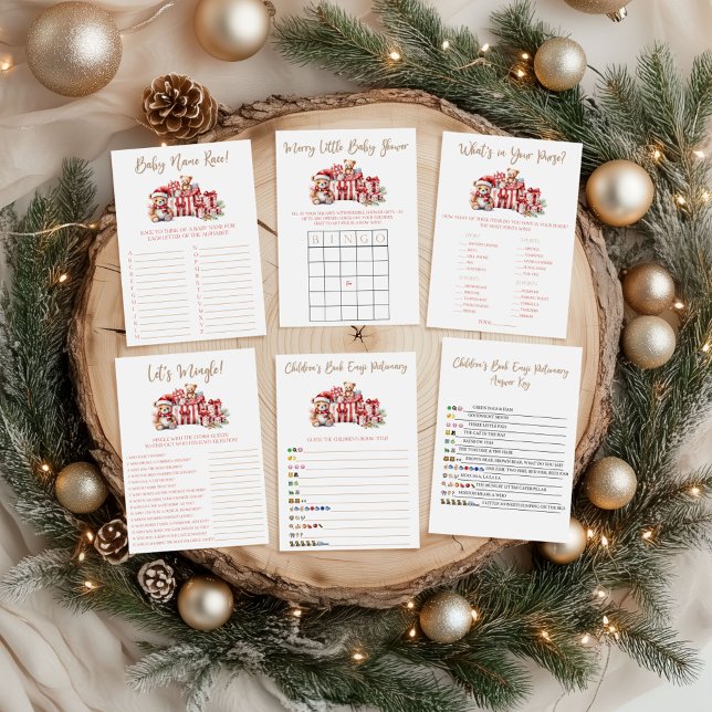 A Merry Little Baby Shower Baby Name Race Game (Créateur téléchargé)