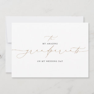 À mes grands-parents le jour de mon mariage élégan