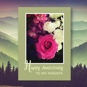 À Mes Parents ! Belle Carte Anniversaire Heureuse