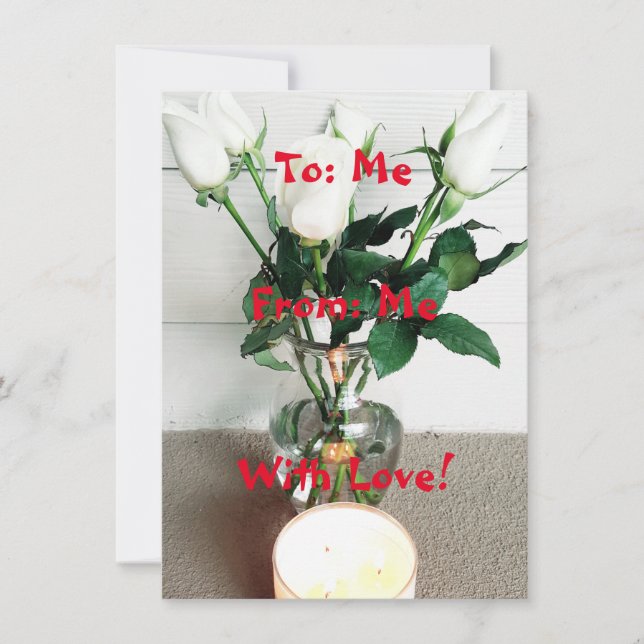 À : Moi, De : Moi, Avec Amour ! Carte de vœux simp (Devant)