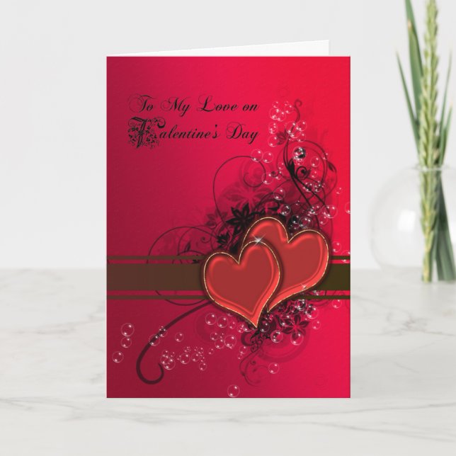 À mon amour : Une carte de Saint Valentin étonnant (Devant)