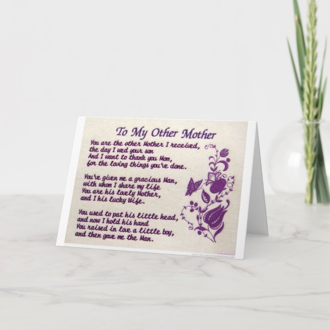 À Mon Autre Mère ; Merci (Devant)