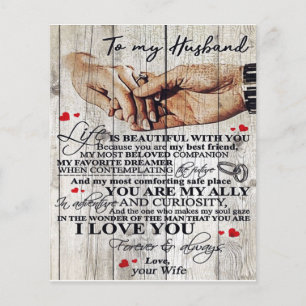 À mon cadeau de design de mari Lettre d'amour à