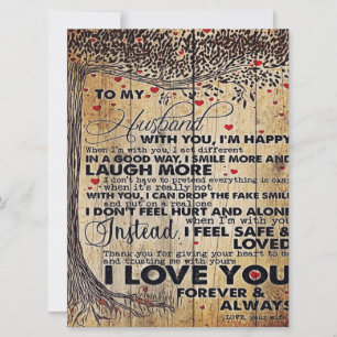 À mon cadeau de design de mari Lettre d'amour à