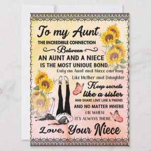 À Mon Cadeau Tante, Cadeau Tournesol De La Nièce