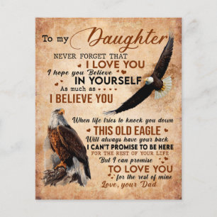 À Mon Don Fille, Papa Et Fille, Aigle Aigle