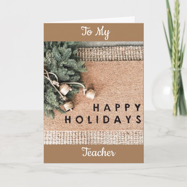 À MON **ENSEIGNANT** À LA CARTE DE NOËL (Devant)