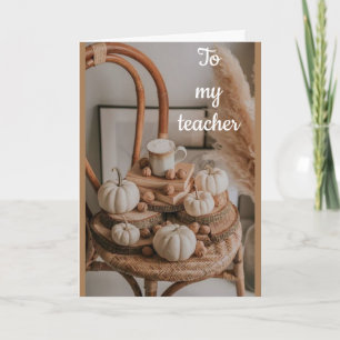 À MON **ENSEIGNANT** À LA CARTE DE REMERCIEMENT
