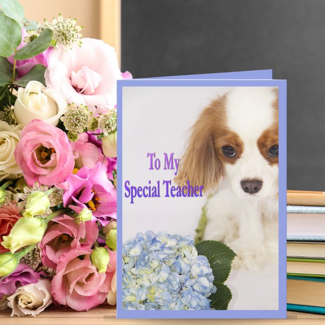 À mon enseignant spécial Merci Carte Chien (Créateur téléchargé)