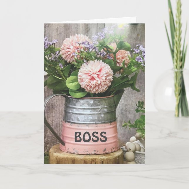 À MON EXTRAORDINAIRE **BOSS** CARTE D'ANNIVERSAIRE (Devant)