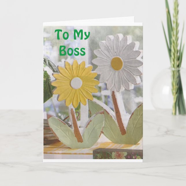 À MON EXTRAORDINAIRE **BOSS** CARTE D'ANNIVERSAIRE (Devant)