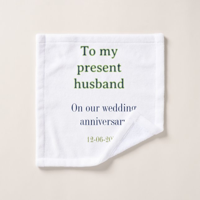 À mon mari anniversaire de mariage ajoutez nom dat (Gant de toilette)