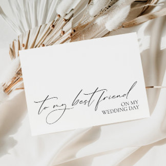 "À mon meilleur ami le jour de mon mariage" Carte