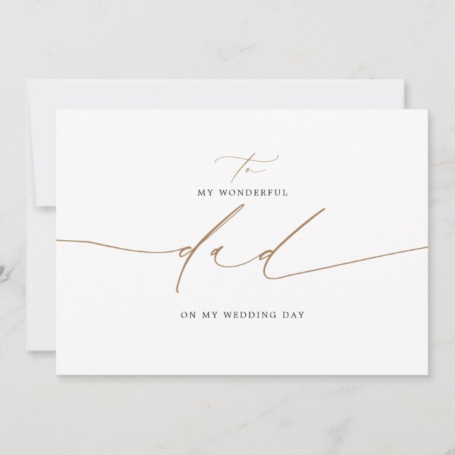 À Mon Père Le Jour De Mariage Élégant (Devant)