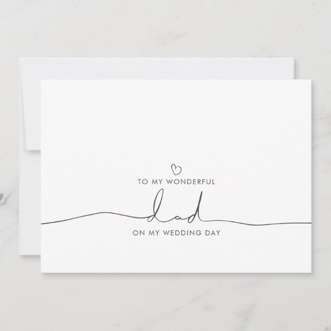 À Mon Père Mariage Matin Message mignon (Devant)