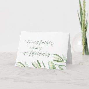 À mon père sur ma carte de jour de mariage