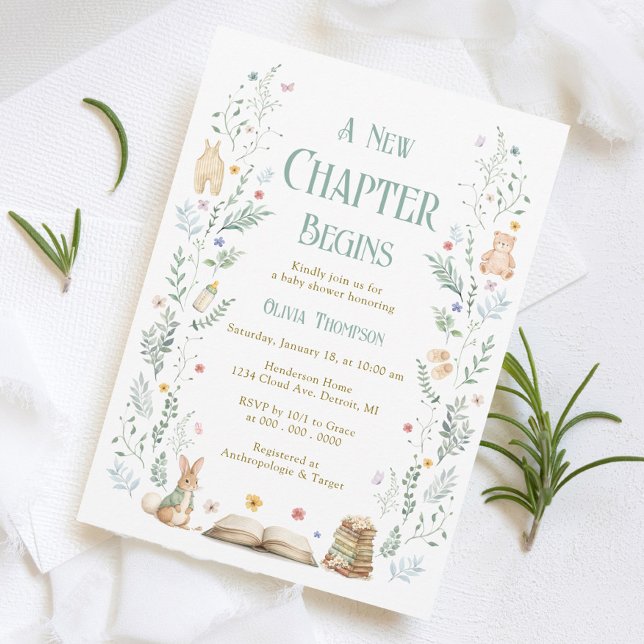 A New Chapter Baby Shower Invitation (Créateur téléchargé)