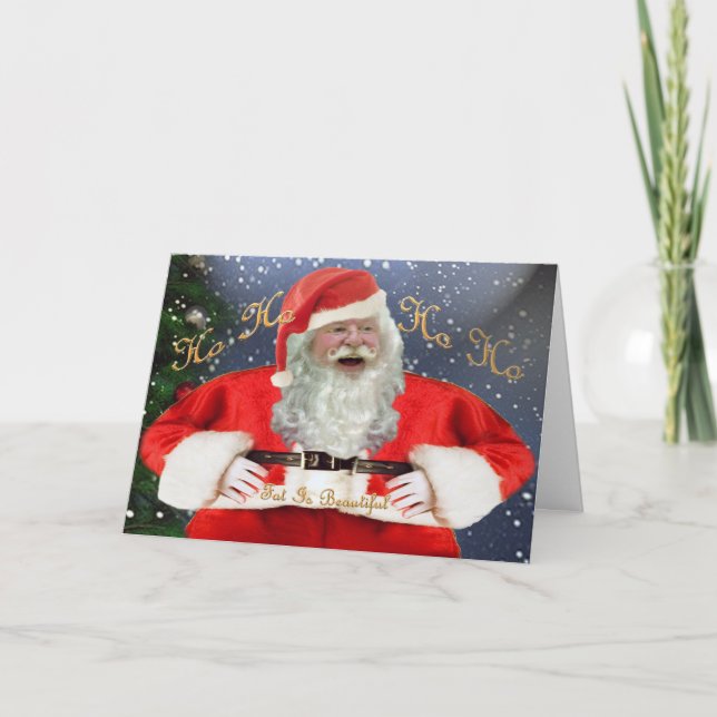 À Noël être gentil à gros gens Cartes (Devant)