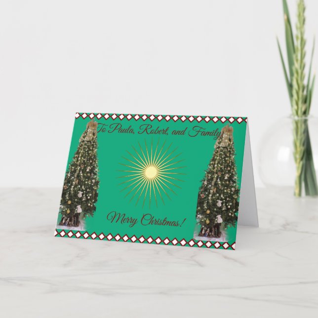 À notre fille et famille, Joyeuse carte de Noël (Devant)