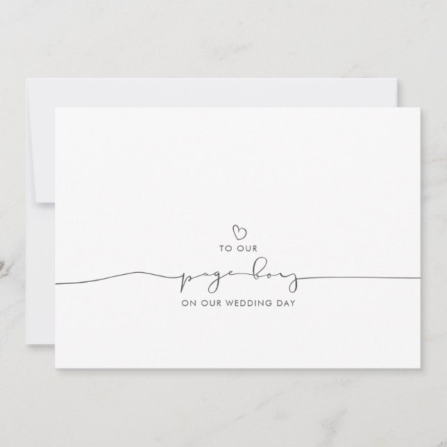 À notre page Mariage garçon matin mignon message (Devant)